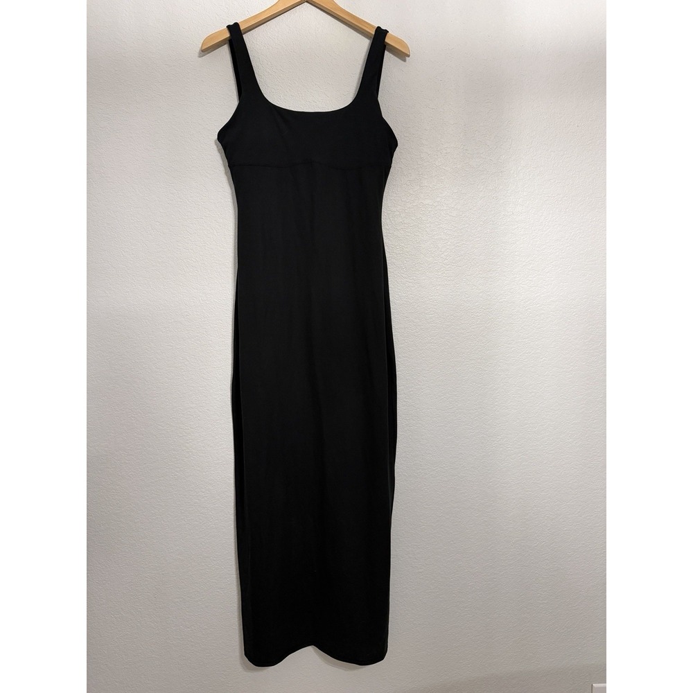Fabletics PureLuxe Maxi Dress Black Size Large Long Bodycon